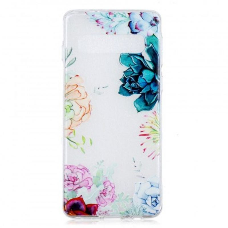 Cover Samsung Galaxy S10 Sømløse Akvarelblomster