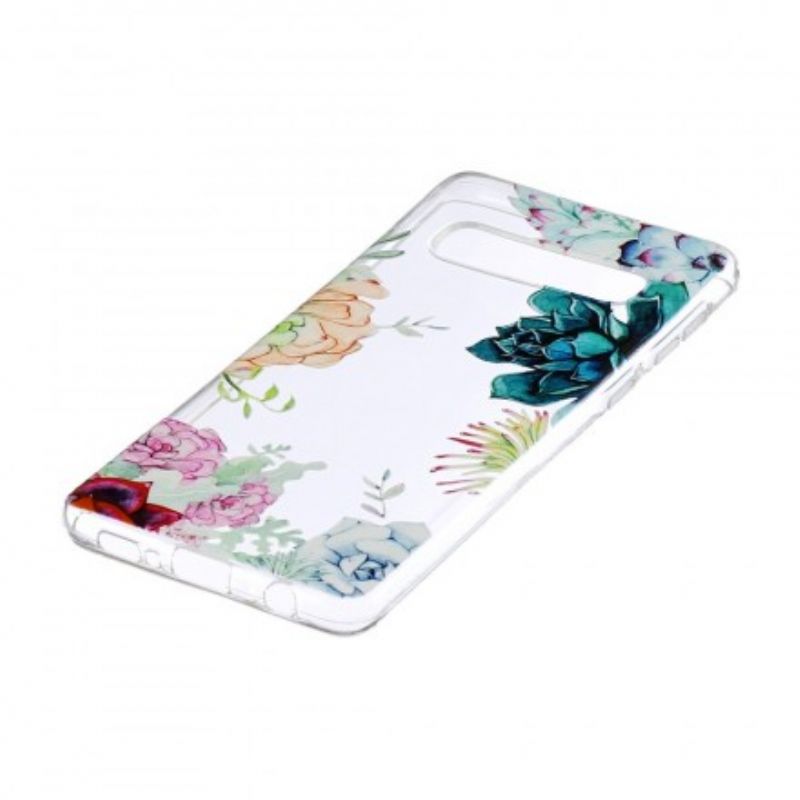 Cover Samsung Galaxy S10 Sømløse Akvarelblomster