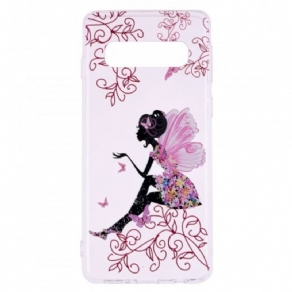 Cover Samsung Galaxy S10 Transparent Blomsterfe