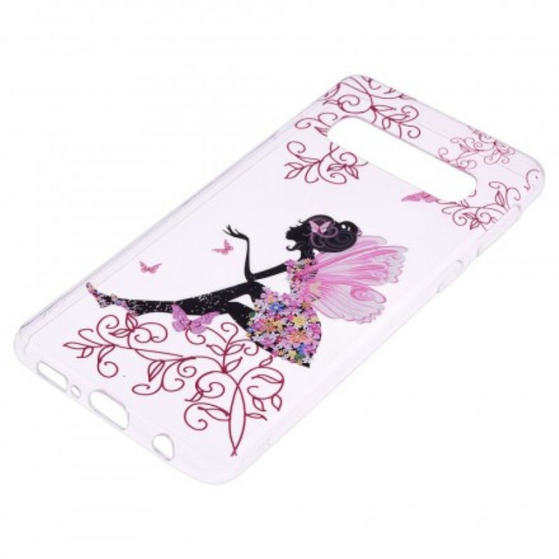 Cover Samsung Galaxy S10 Transparent Blomsterfe