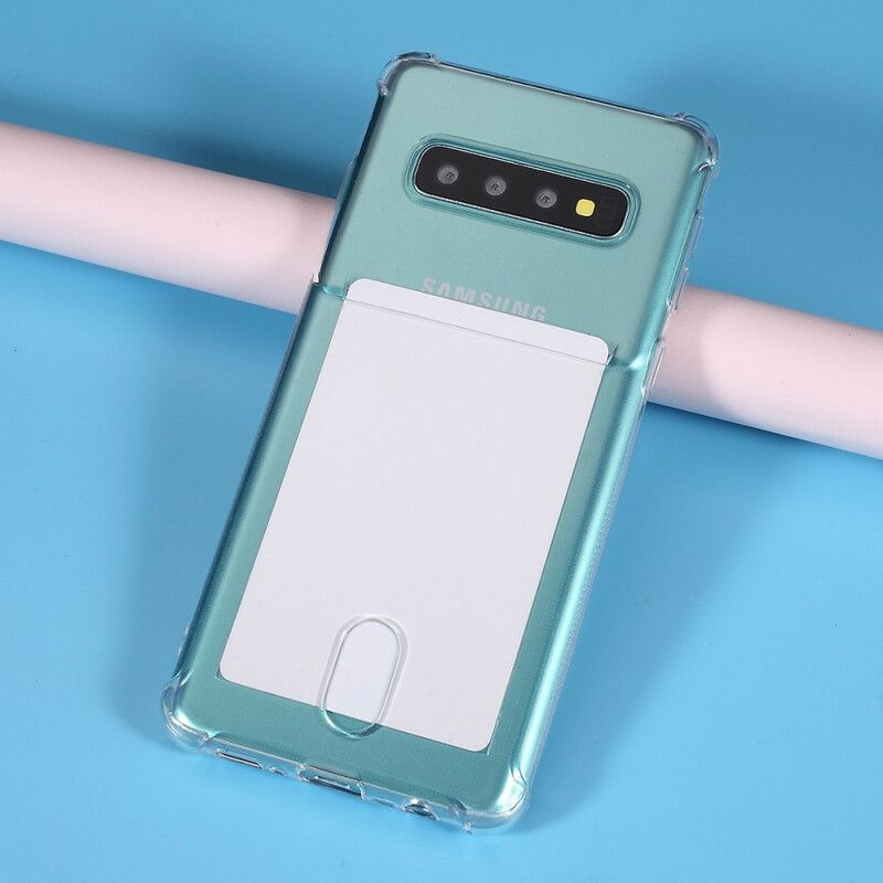 Cover Samsung Galaxy S10 Transparent Kortholder