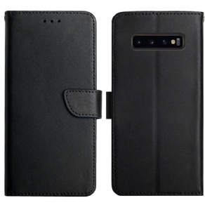 Flip Cover Samsung Galaxy S10 Ægte Nappa Læder