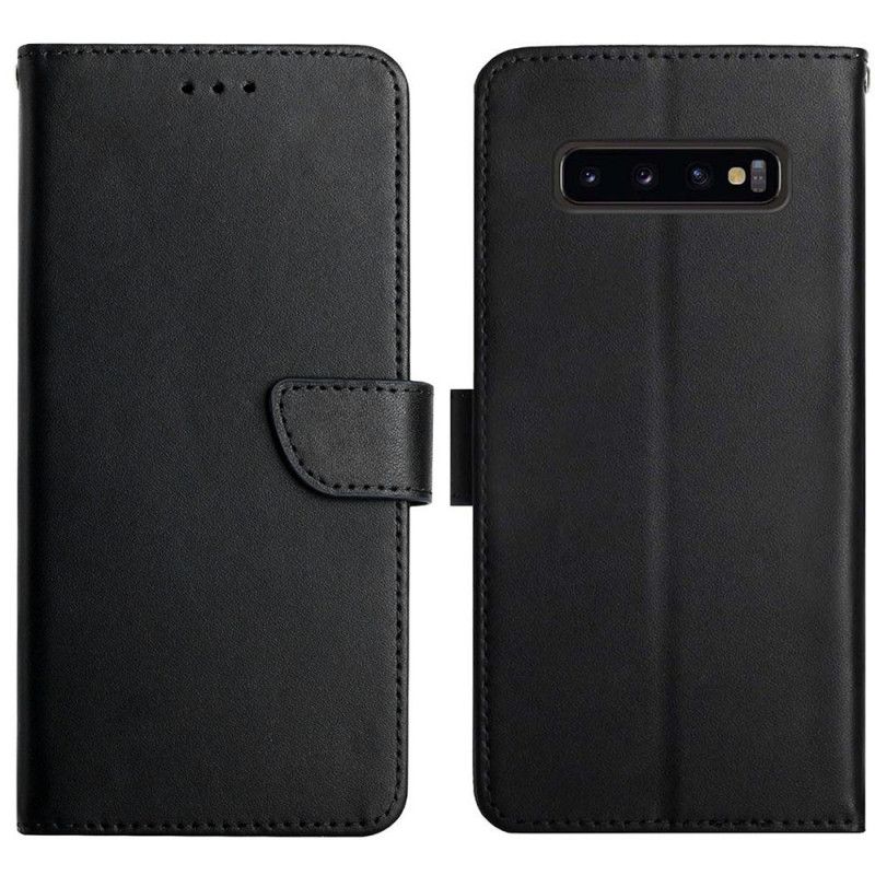 Flip Cover Samsung Galaxy S10 Ægte Nappa Læder