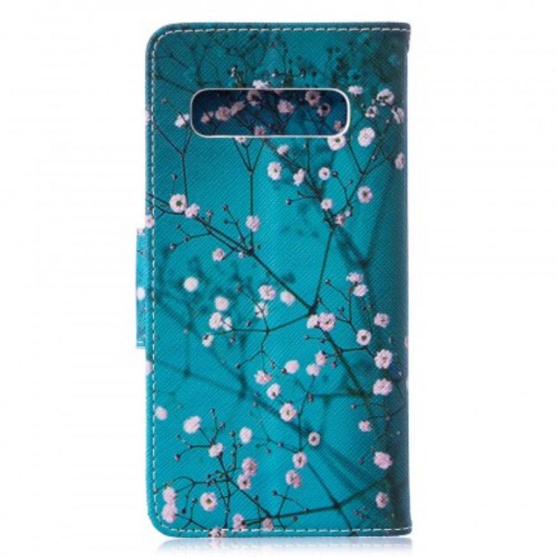 Flip Cover Samsung Galaxy S10 Blomstrende Træ