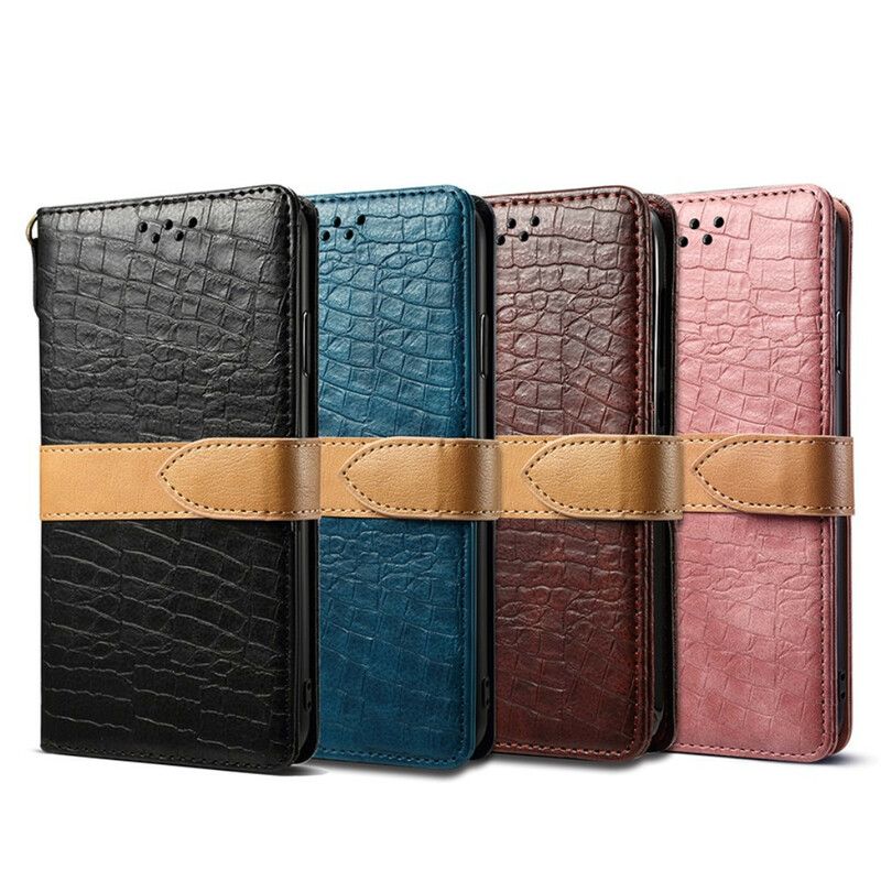 Flip Cover Samsung Galaxy S10 Croc Og Bælte