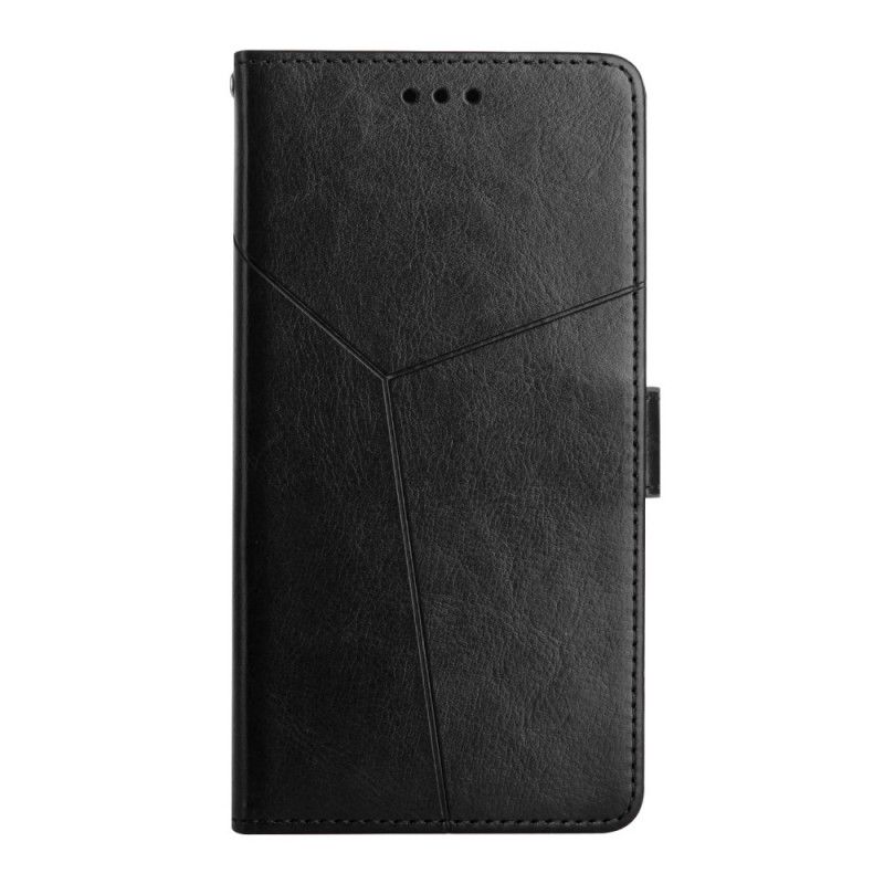 Flip Cover Samsung Galaxy S10 Geo Y Design Læderstil