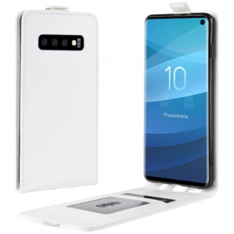 Flip Cover Samsung Galaxy S10 Læder Cover Foldbar Lædereffekt