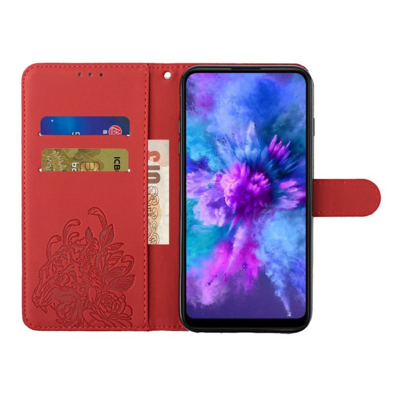 Flip Cover Samsung Galaxy S10 Med Snor Barok Strappy Tiger