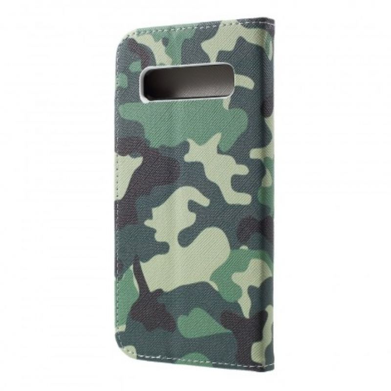 Flip Cover Samsung Galaxy S10 Militær Camouflage