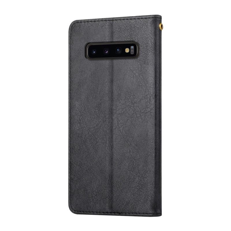 Læder Cover Samsung Galaxy S10 Faux Læder Silhuet