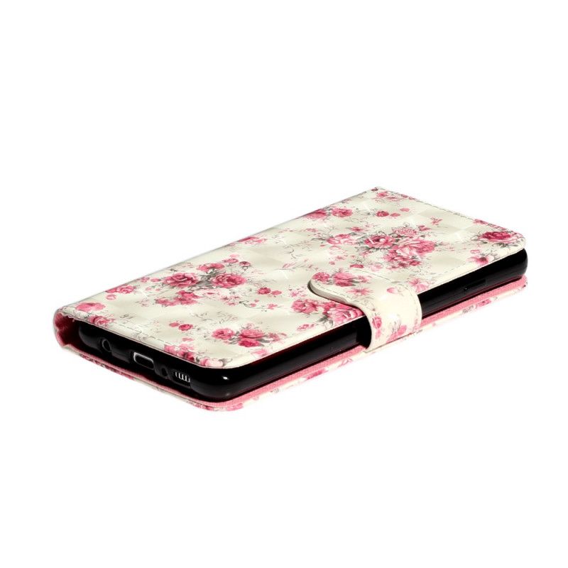 Læder Cover Samsung Galaxy S10 Liberty Kongelige Blomster