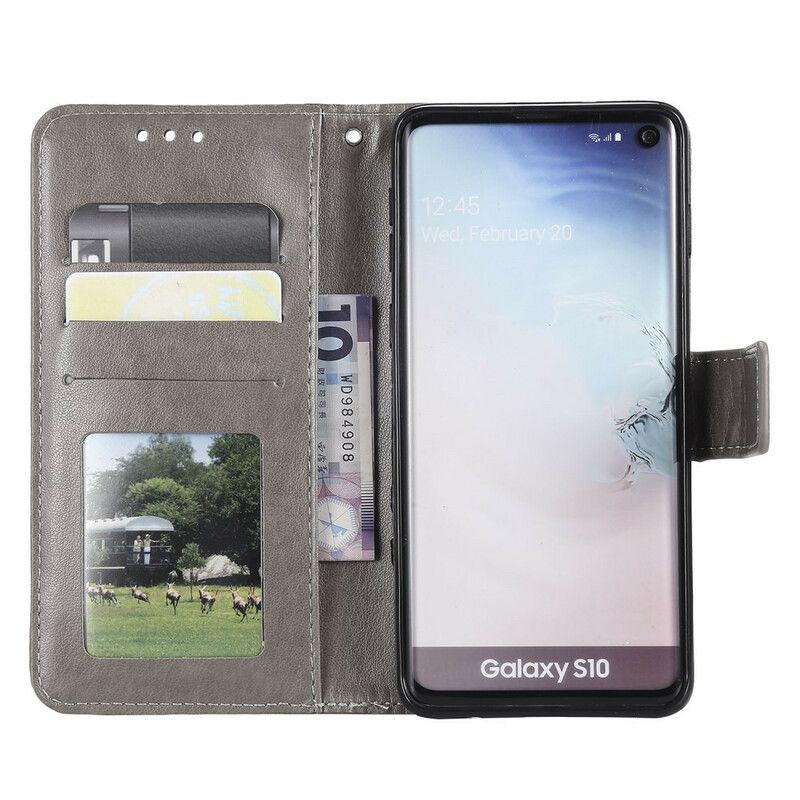 Læder Cover Samsung Galaxy S10 Med Snor Strop Reverie