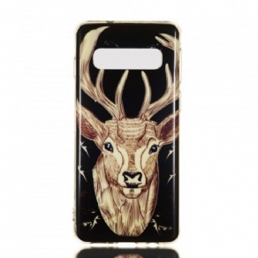 Mobilcover Samsung Galaxy S10 Fluorescerende Majestic Stag