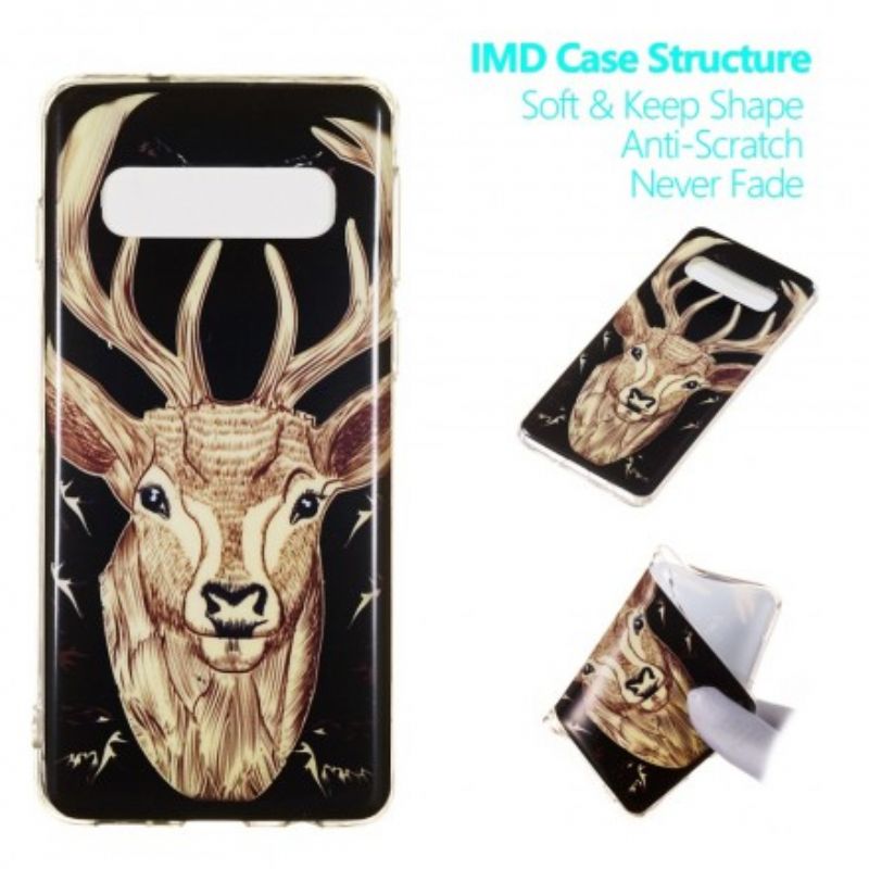 Mobilcover Samsung Galaxy S10 Fluorescerende Majestic Stag