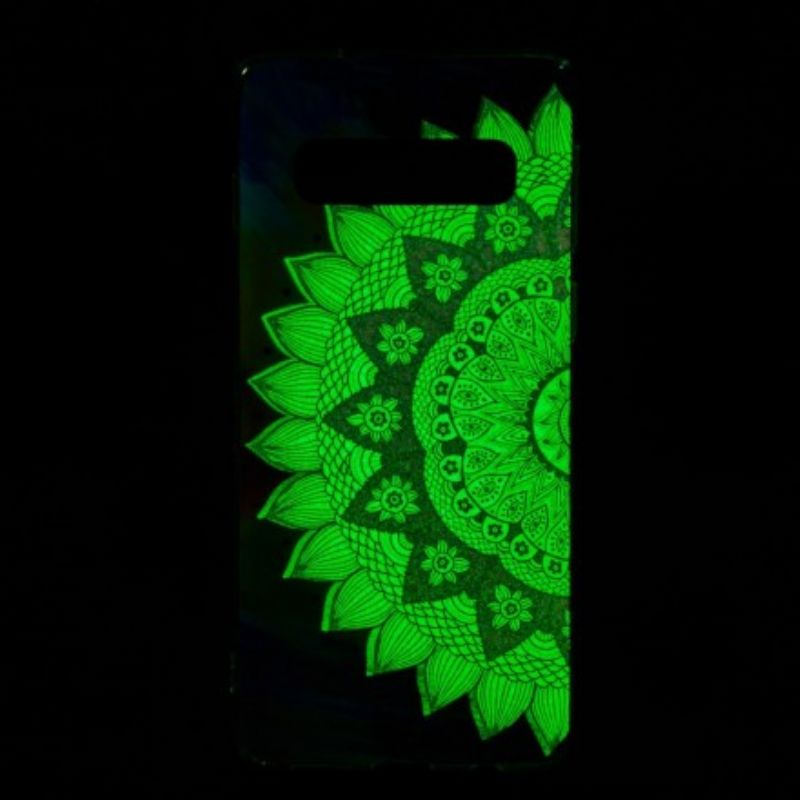 Mobilcover Samsung Galaxy S10 Fluorescerende Mandala