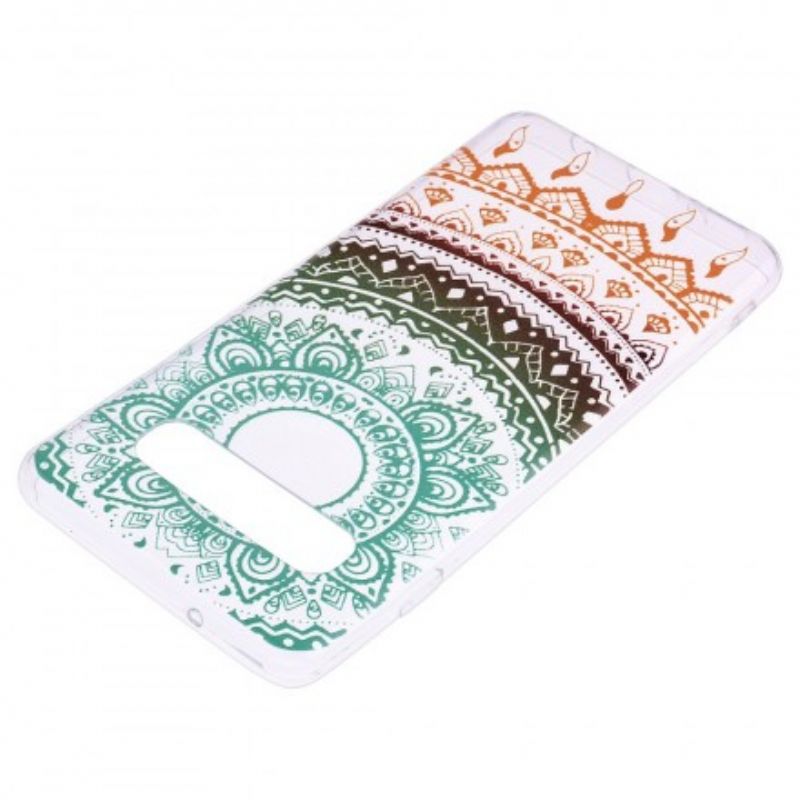 Mobilcover Samsung Galaxy S10 Transparent Farvet Mandala