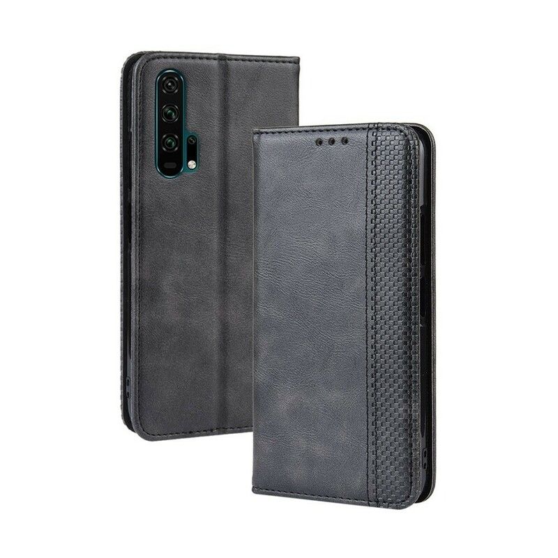 Cover Honor 20 Pro Flip Cover Stylet Vintage Lædereffekt