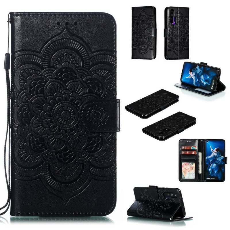 Flip Cover Honor 20 Pro Med Snor Fuld Rem Mandala