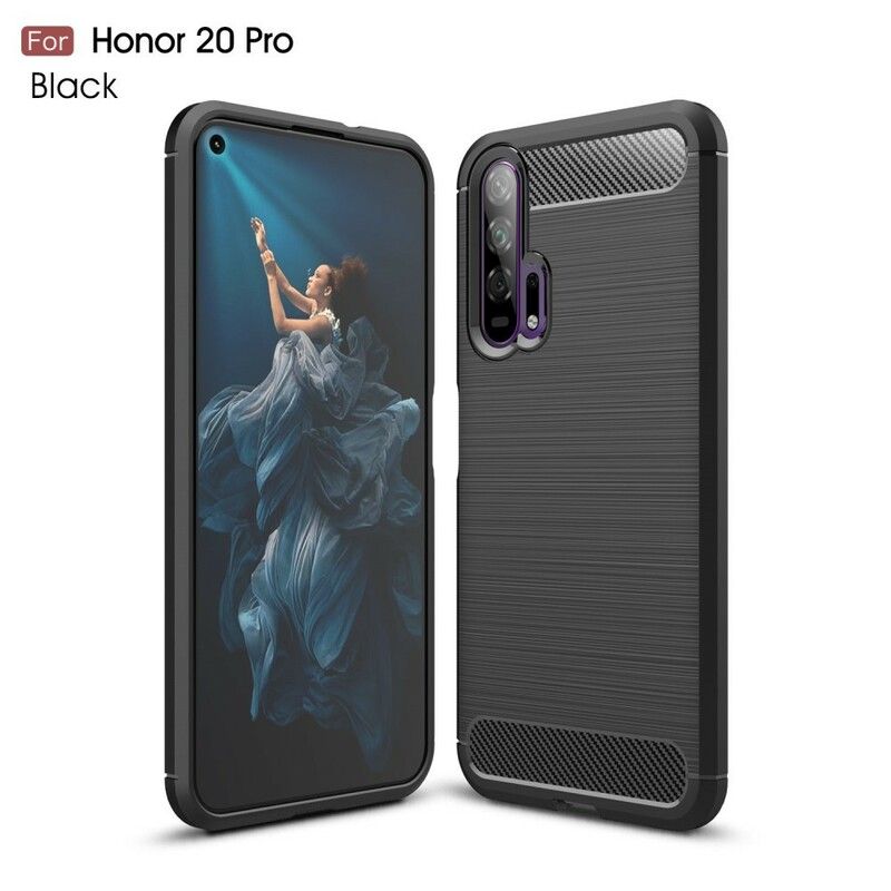 Mobilcover Honor 20 Pro Børstet Kulfiber