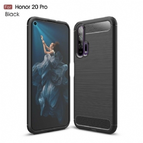 Mobilcover Honor 20 Pro Børstet Kulfiber