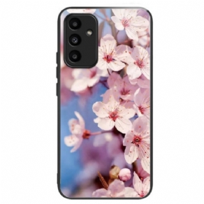 Cover Samsung Galaxy A15 5g Ferskenblomster Af Hærdet Glas