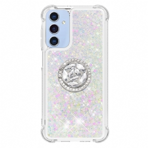 Cover Samsung Galaxy A15 5g Telefon Etui Flydende Glitter Støttering