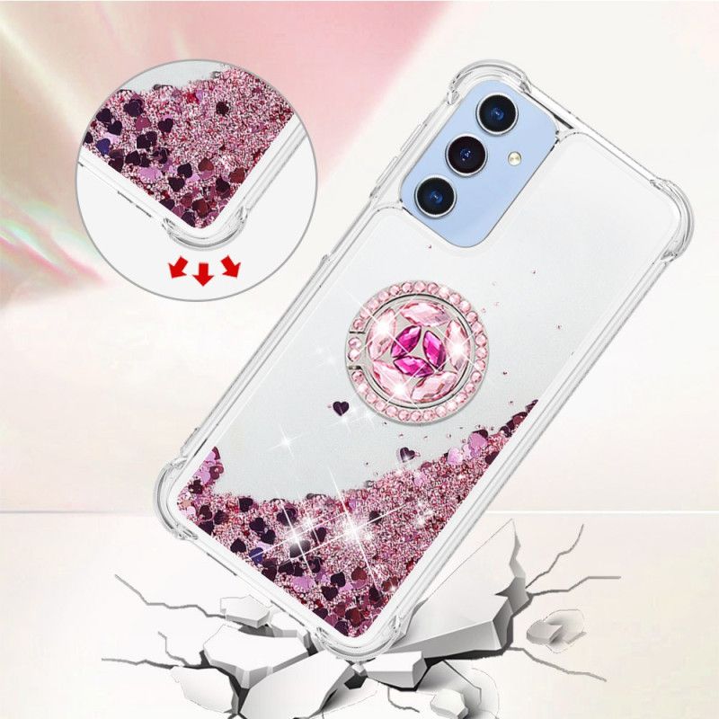 Cover Samsung Galaxy A15 5g Telefon Etui Flydende Glitter Støttering