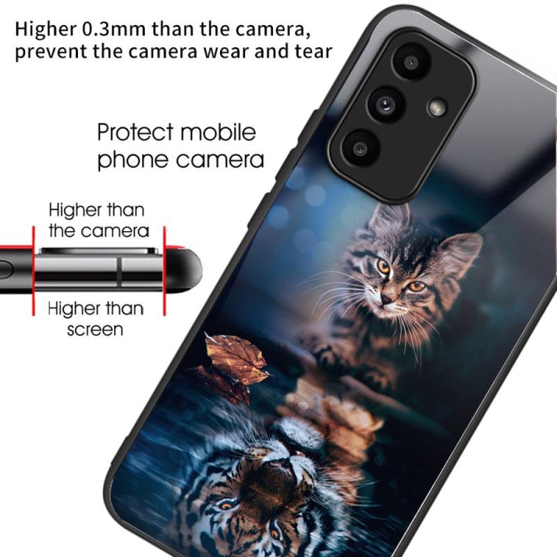 Cover Til Samsung Galaxy A15 5g Kat Og Tiger Hærdet Glas