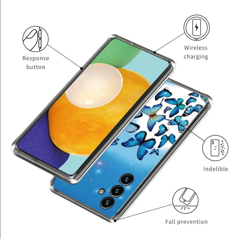 Cover Til Samsung Galaxy A15 5g Små Blå Sommerfugle