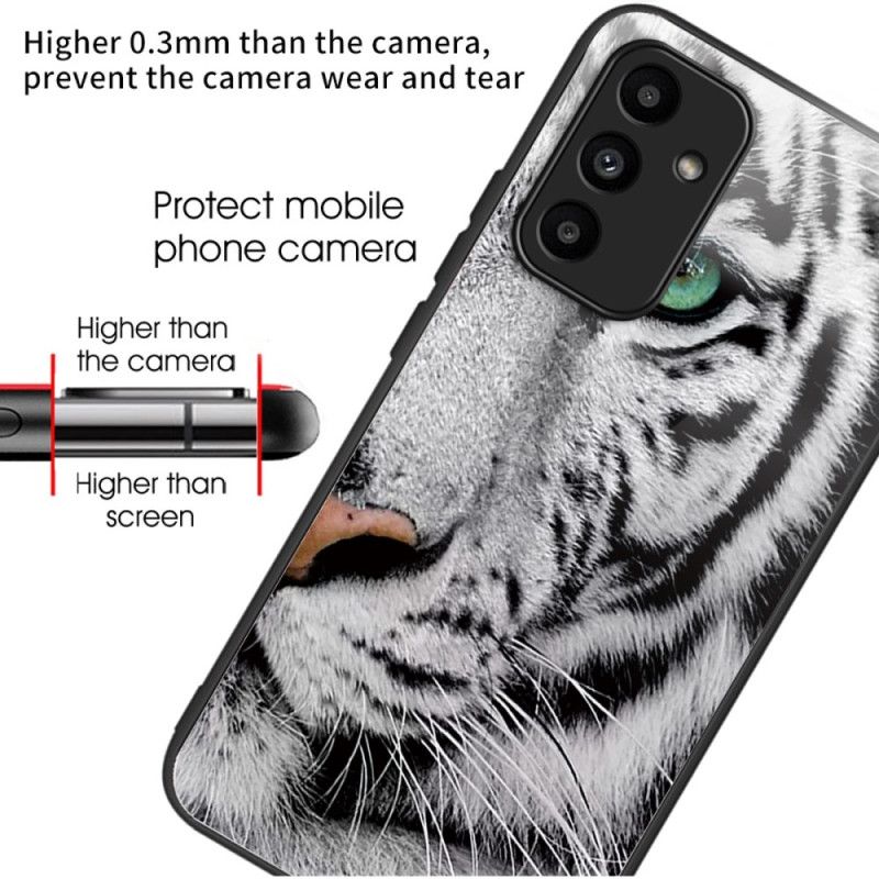 Cover Til Samsung Galaxy A15 5g Tigerhoved Hærdet Glas