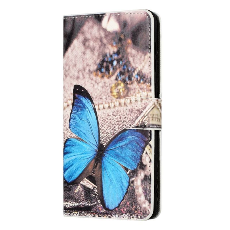 Flip Cover Samsung Galaxy A15 5g Blå Sommerfugl