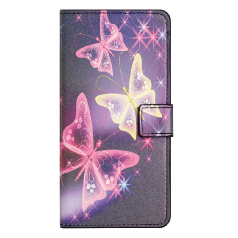 Flip Cover Samsung Galaxy A15 5g Mousserende Sommerfugle