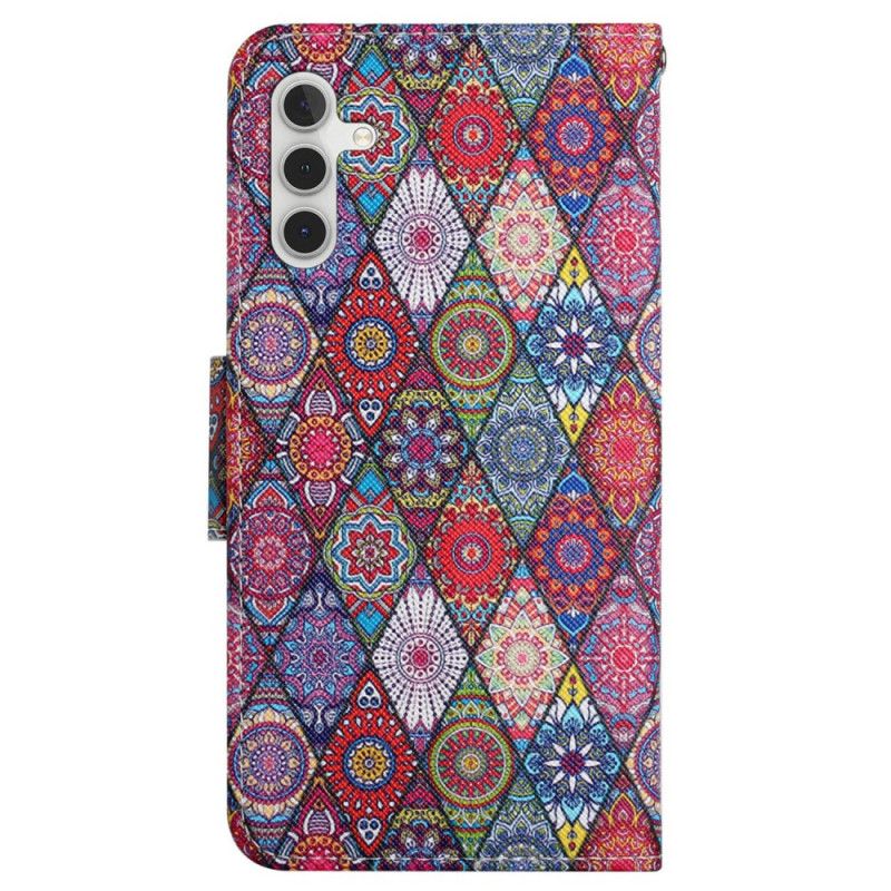 Flip Cover Samsung Galaxy A15 5g Patchwork Med Rem