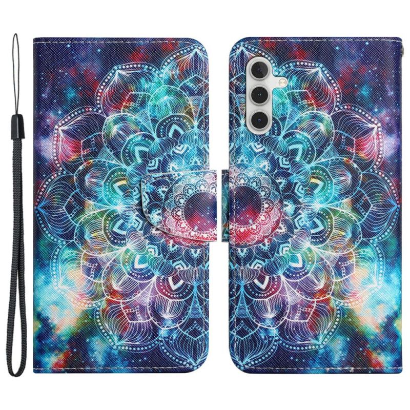 Flip Cover Samsung Galaxy A15 5g Stjernehimmel Og Mandala Med Rem