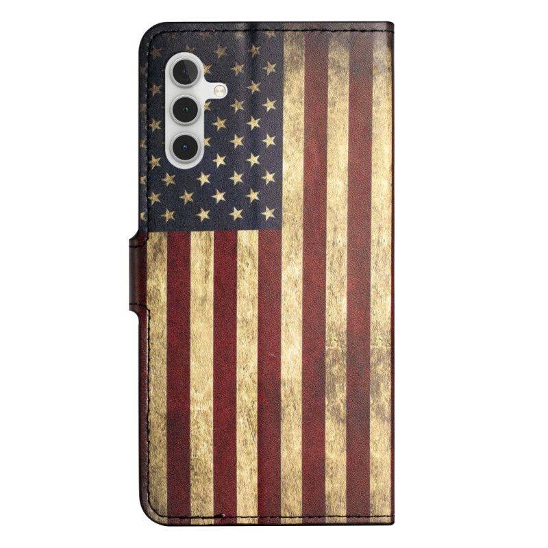 Flip Cover Samsung Galaxy A15 5g Vintage Amerikansk Flag