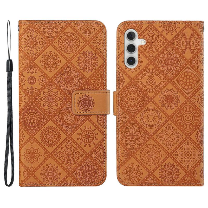 Flip Cover Til Samsung Galaxy A15 5g Patchwork Mandalaer Med Rem