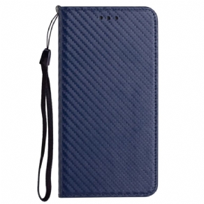 Læder Cover Samsung Galaxy A15 5g Kulfiber