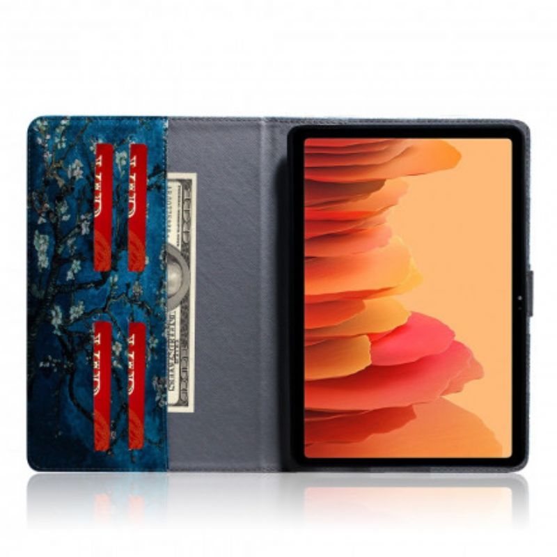 Flip Cover Samsung Galaxy Tab A7 Blomstrende Grene