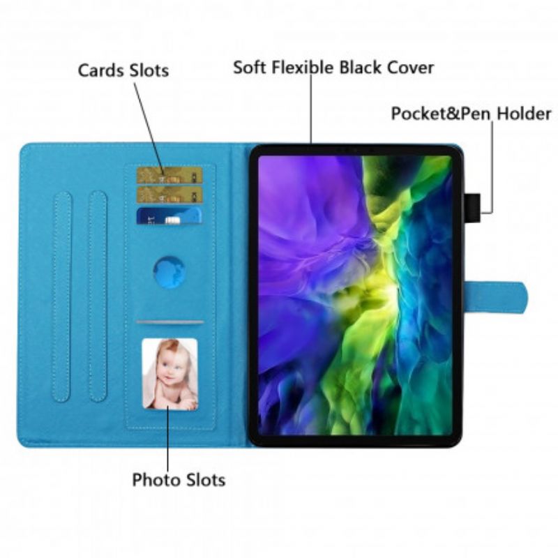 Flip Cover Samsung Galaxy Tab A7 Blomstrende Grene