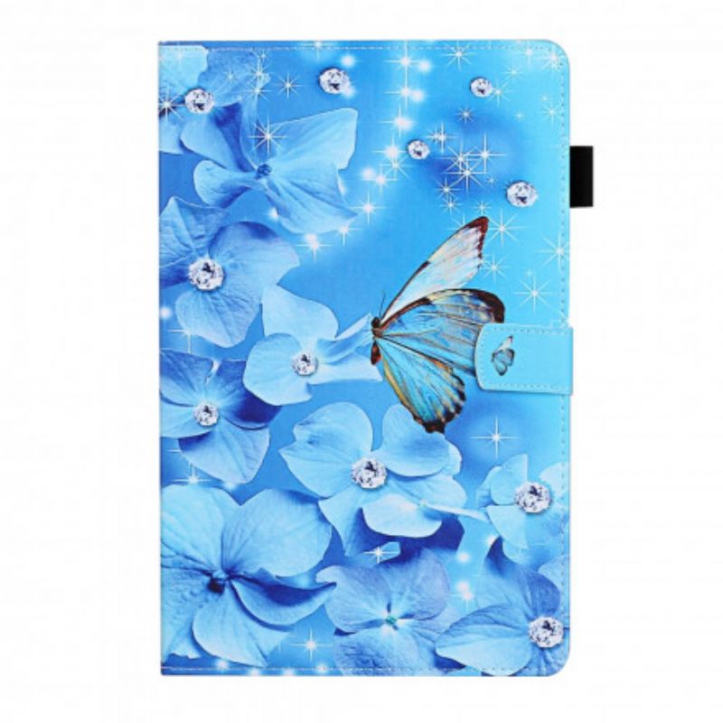 Flip Cover Samsung Galaxy Tab A7 Diamantsommerfugle