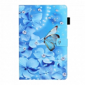 Flip Cover Samsung Galaxy Tab A7 Diamantsommerfugle