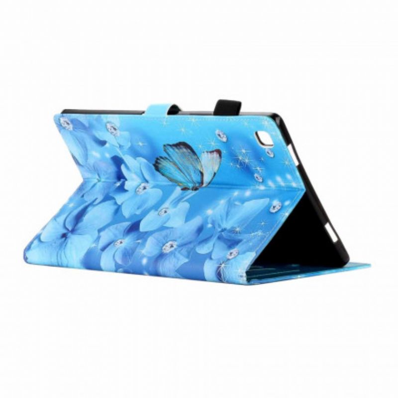 Flip Cover Samsung Galaxy Tab A7 Diamantsommerfugle