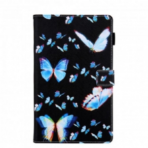 Flip Cover Samsung Galaxy Tab A7 Flere Sommerfugle