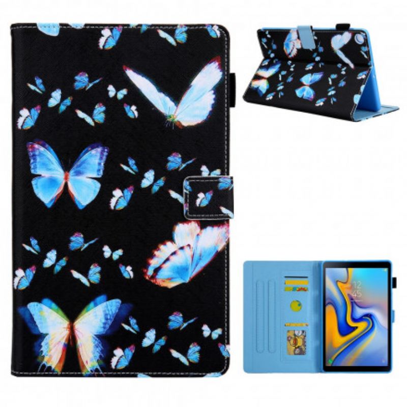 Flip Cover Samsung Galaxy Tab A7 Flere Sommerfugle