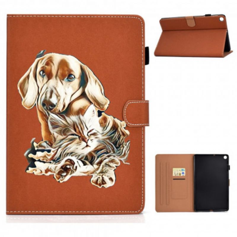 Flip Cover Samsung Galaxy Tab A7 Hund Og Kat