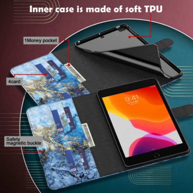 Flip Cover Samsung Galaxy Tab A7 Lys Pletmarmor