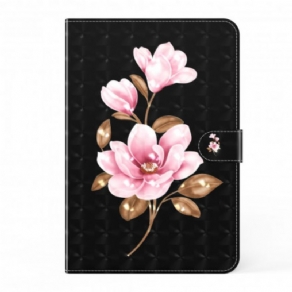 Flip Cover Samsung Galaxy Tab A7 Lysplet Pink Blomster