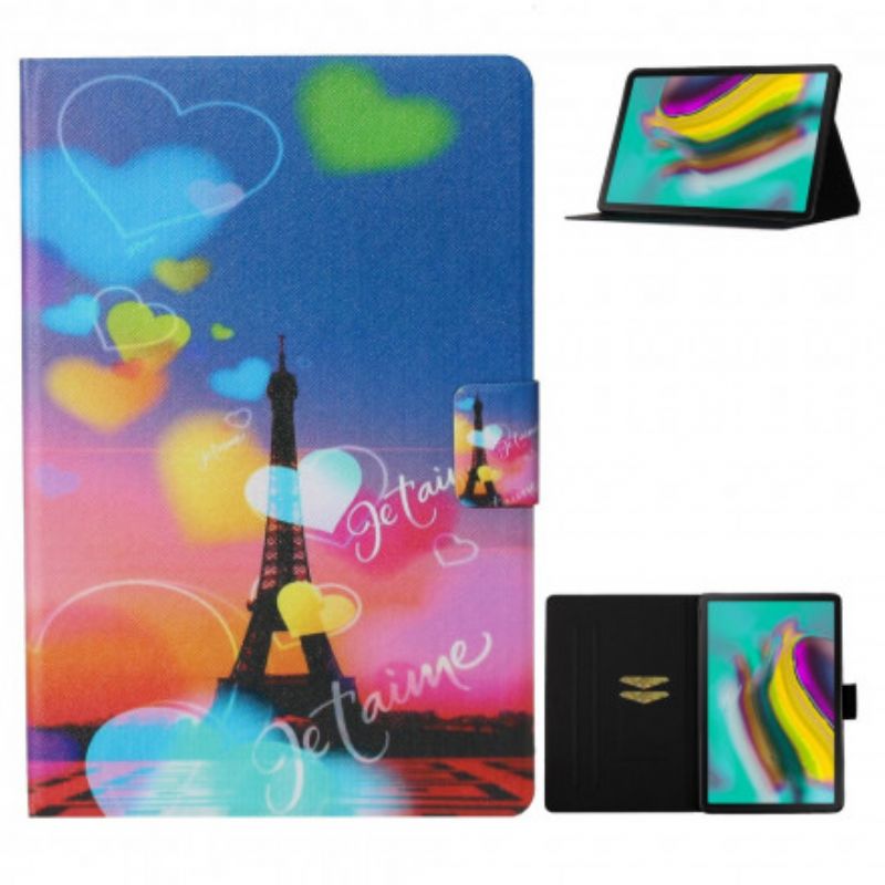 Flip Cover Samsung Galaxy Tab A7 Paris Jeg Elsker Dig