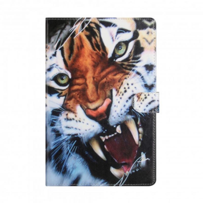 Flip Cover Samsung Galaxy Tab A7 Smuk Tiger