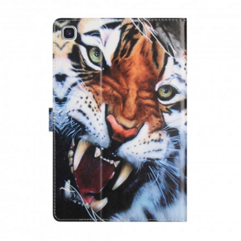 Flip Cover Samsung Galaxy Tab A7 Smuk Tiger